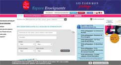 Desktop Screenshot of enseignants.livredepoche.com